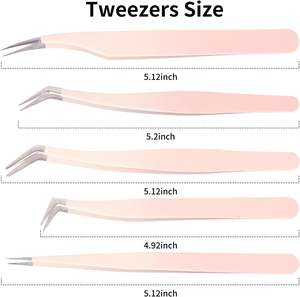 Pinzas de Acero Inoxidable Clásicas de Alta Calidad para Extensiones de Pestañas, Punta Puntiaguda, Instrumento de Belleza para Maquillaje - Product Image 6