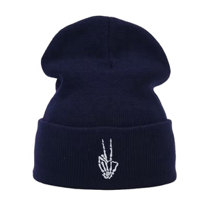 Outdoor Sports Unisex Adjustable Knit Beanie Warm Pull-Over <b>Hat</b> Embroidery Couples-European American Style Autumn/<b>Winter</b> Common - Product Image 2