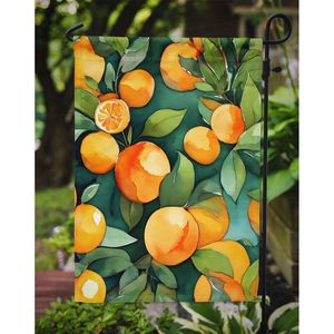 ธงสีน้ำลายดอกสีส้มสำหรับประดับสวนกล่องจดหมายหลากสีสำหรับชานบ้านงานศิลปะดอกไม้ขนาดสวน - Product Image 3