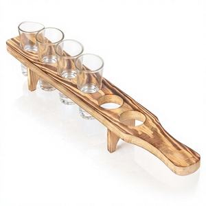 Soporte de Madera Moderno y Duradero para Vasos de Chupito, Tipo Redondo, Hecho a Mano, Rústico, para Almacenamiento de Bebidas en la Cocina - Product Image 2