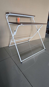 Foldable Wooden <b>Computer</b> Desk with Shelf S4603 <b>for</b> Small Space Use - Product Image 5
