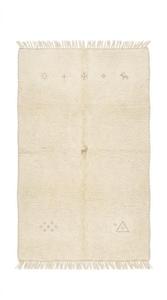 Premium Hand Knotted Wool Area Rug Soft Ivory Beige Geometric Pattern Carpet for Living Room Bedroom Modern Home Decor - Product Image 2