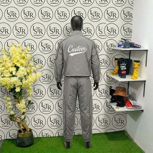 Conjunto Deportivo Casual de Invierno para Hombre, Dos Piezas, Chaqueta y Pantalones Cortos de Nailon, Cortavientos con Cuello Alto - Product Image 2