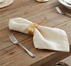 Gold <b>Silver</b> Leaf <b>Napkin</b> Rings Roman Style Metal Table Decor For Wedding Use And Party Dining Use - Product Image 5