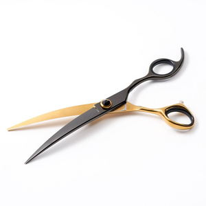 Stainless Steel Pet Grooming Curved <b>Scissors</b> With Razor Edge Blade - Product Image 2