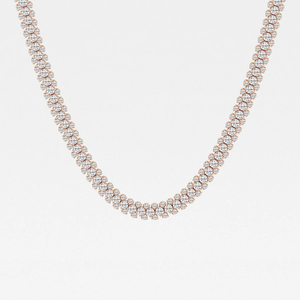 Collar de tenis de lujo con diamantes cultivados en laboratorio de 16 7/8 quilates, redondos, de varias filas, elegantes y brillantes, joyería de moda para mujer - Product Image 1