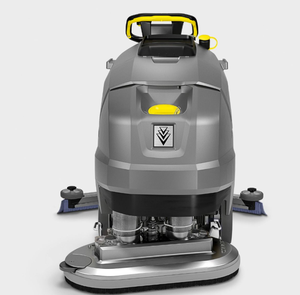 2026 BEST OFFER FOR Floor Scrubber Cleaner Gray Body With Yellow Accents Dual <b>Brush</b> System - Product Image 1
