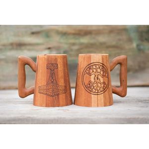 Vaso de Madera para Bebidas, para el Hogar, la Oficina o el Café, Versátil y Elegante - Product Image 6