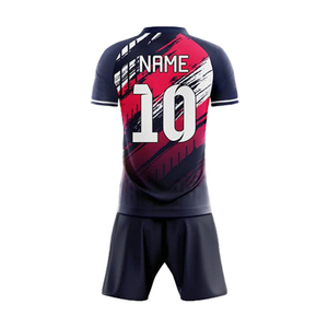 ชุดฝึกซ้อมฟุตบอลเด็กผู้ชายแบบสั่งทำพิเศษ เสื้อแขนสั้นและกางเกงขาสั้น ชุดยูนิฟอร์มผ้าโพลีเอสเตอร์ ชุดฟุตบอล - Product Image 4