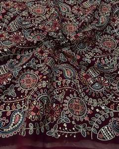 Tissu de luxe en georgette brodée pour robes de créateur, idéal pour les tenues de mariage africaines et les vêtements de fête - Product Image 6