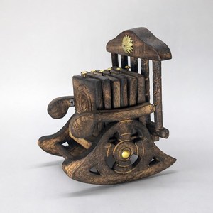 Handcrafted Mango Wooden Rocking <b>Chair</b> Tea Coaster Set - Rustic 6 Plate Design for Home Décor & Gifts - Product Image 1