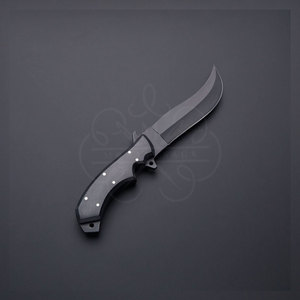 Couteau à Découper Personnalisé Fait Main en Acier Noir à Haute Teneur en Carbone avec Manche en Micarta Noir et Étui en Cuir – Couteaux Très Demandés - Product Image 2