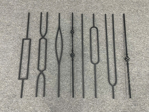 Balaustre de escalera de hierro forjado negro satinado con doble cesta, fabricado con hierro resistente para una durabilidad prolongada y fiable. - Product Image 5