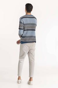 Pull-over décontracté en tricot pour homme, col à revers, coupe ample, en coton, col rond, manches longues - Product Image 5