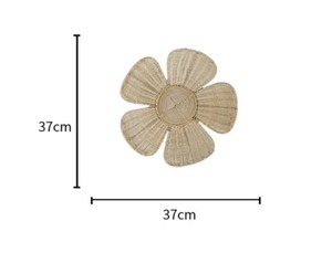 Rattan Artistic Flower Wall Hanging Decor For Home Living Room Bedroom Entryway Wall Styling Natural And Handmade Floral Accent - Product Image 3