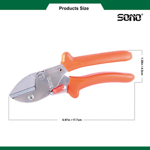 Tijeras de Podar Profesionales para Jardín SONO J331, Ergonómicas para Mano Derecha, con Hojas de Acero al Carbono SK-5 Premium, Resistentes al Óxido - Product Image 4