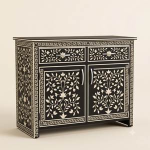 Mueble de Almacenamiento con Incrustaciones de Hueso Hecho a Mano, Mueble de Madera de Lujo Hecho a Mano, Aparador Decorativo para Sala de Estar, Exportador Mayorista - Product Image 1