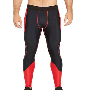 Leggings pour hommes de qualité supérieure, à séchage rapide, respirants, en spandex/polyester, avec taille élastique pour l'entraînement et les exercices - Product Image 1