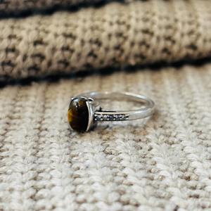Latest Dainty Tiger Eye Brass Boho <b>Ring</b> <b>Silver</b> Plated Vintage <b>Ring</b> Tribal <b>Solitaire</b> Fashion Wholesale Gemstone <b>Ring</b> For Women - Product Image 5