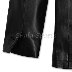 เสื้อแจ็คเก็ตหนังผู้ชายคุณภาพสูง พรีเมียมทันสมัย เสื้อโค้ทฤดูหนาว หนังนุ่ม ทนทาน เสื้อแจ็คเก็ตลำลองสำหรับขาย - Product Image 6