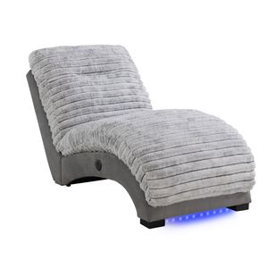 Chaise longue DENISE con ricarica USB e dettagli in nichel - Product Image 3