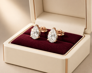 Pendientes de Diamantes Cultivados en Laboratorio con Corte de Pera Brillante, Plata Chapada en Oro, Detalles Refinados, Certificación IGI, Modernos, Elegantes, para Ocasiones Especiales, de Lujo - Product Image 5