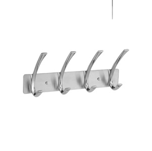 Hot Selling Nickel Hook 5 Hook Customized Metal Furniture Cabinets Wardrobe Hooks Bedrooms Bathrooms Hardware - Product Image 1