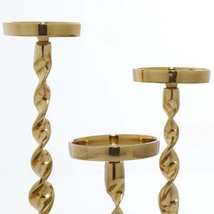 Ensemble de 3 chandeliers torsadés pour la décoration de la maison, finition métallique durable - Product Image 2