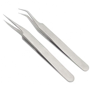 Pinzas Profesionales para Pestañas de 3.5 Pulgadas, Pinzas de Acero Inoxidable con Espejo para Cejas, Herramienta de Precisión para Depilación - Product Image 1