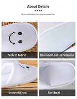 Chaussons d'hiver jetables en coton épaissi antidérapants pour hôtels, maisons d'hôtes et usage domestique - Vente en gros disponible
