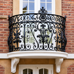 Balustrades et rampes en fer forgé sur mesure pour balcon, garde-corps décoratifs en métal pour villas, maisons de luxe et espaces extérieurs - Product Image 3