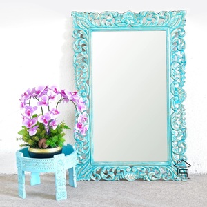 Elegant Aqua Accent <b>Mirror</b> for Modern Homes Decorative Handcrafted Detailing with Vibrant Coastal Charm - Product Image 2