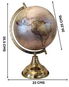 Globo Terráqueo Giratorio Globe Signes Grimalt Marrón Metálico o Globe Daddy con Arco Dorado y Base Metálica para Mesa - Product Image 5