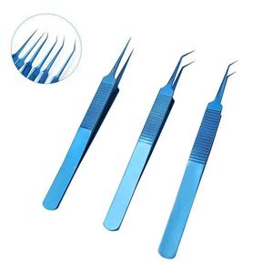Ensemble de pinces manuelles en titane pour greffe de cheveux FUE, outils chirurgicaux d'implantation avec pointes droites et courbées, 6 pièces - Product Image 5