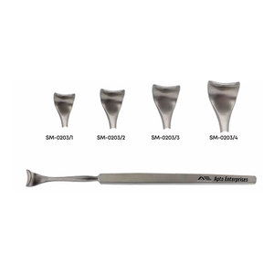 Instrumento Quirúrgico Oftálmico de Precisión, Retractor Desmarres Manual de Acero Inoxidable, Longitud Total 14cm, Tamaño 1, Hoja de 10mm - Product Image 1