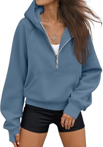 Sudadera con Capucha Unisex Rosa de Harry Johnson Production, Media Cremallera, Corte Regular, Felpa de Algodón, Color Sólido, Estilo Casual para Otoño - Product Image 4