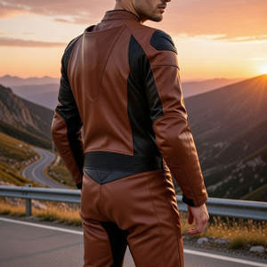 Traje de Motociclismo de Cuero Profesional de 1 Pieza para Hombre, Cuero Vacuno, Homologado por la CE - Product Image 4