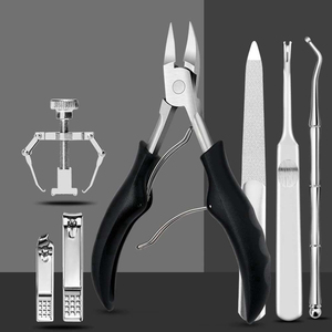 Kit d'élimination des ongles incarnés, 7 pièces, ensemble d'outils de pédicure en acier inoxydable avec lame droite, angulaire et courbée pour l'extraction des ongles - Product Image 5