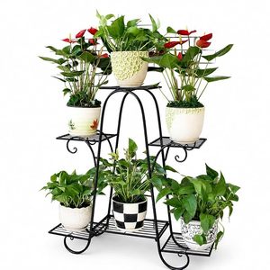 Modern Metal Flower Stand With 3 Tiers For Indoor <b>Plants</b> And <b>Pots</b> Powder Coated Finish Home Decor - Product Image 4