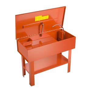 Idropulitrice da 40 Galloni con Capacità di Solvente di 17 Galloni, Produzione Massima di 1 Gallone al Minuto, Cabinet in Acciaio e Pompa Elettrica - Product Image 1