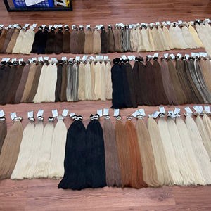 Vente en gros Extensions de cheveux humains droits en vrac couleur décolorée Super qualité sans perte prêt à expédier - Product Image 5