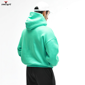 Nouveau style pull coupe-vent en molleton 100 % coton, lourd, personnalisé, imprimé numériquement, uni, teint et délavé, pour l'hiver - Product Image 3