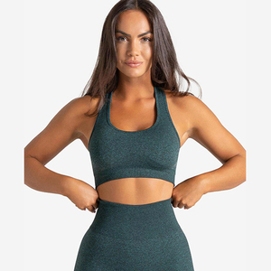 Prix d'usine Soutiens-gorge de sport pour femmes, d'été, sans armatures, respirants, coupe ajustée, en Spandex/Nylon, avec bonnets en dentelle, pour la gym, la course et l'entraînement, personnalisables - Product Image 1