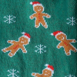 Chaussettes noires à motif de bonhomme en pain d'épices de Noël, chaussettes pour hommes à impression numérique, respirantes, chaussettes d'été pour hommes, personnalisées - Product Image 3