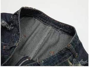 Shorts en jean pour hommes style streetwear été 2026 – Jorts personnalisés amples et déchirés – Shorts en jean respirants et décontractés pour hommes - Product Image 5