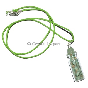สีเขียว Aventurine ชิปขวดลูกปัดจี้ - Product Image 1