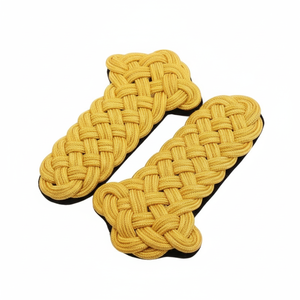 Hombreras Bordadas Personalizadas de Alta Calidad con Hilo Dorado, Par de Hombreras Decorativas con Cordón - Product Image 4