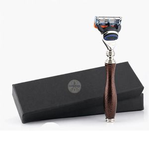 Men's Shaving <b>Set</b> Silver Tip Badger Brush 5-Blade <b>Razor</b> German Steel Stand - Product Image 2
