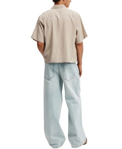 Pantalones Vaqueros Anchos de Corte Holgado para Hombre, Lavado Nieve, Casuales, de Mezclilla Sólida, Unisex, con Logotipo Personalizado en la Parte Delantera - Product Image 4