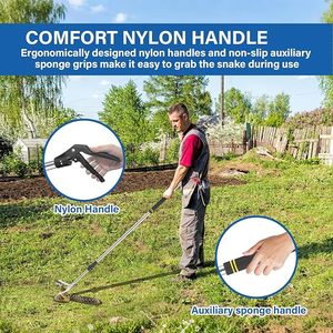 Collapsible Snake Catcher <b>Tool</b> Professional Reptile Tongs Rattlesnake <b>Grabber</b> Stick Safe Handling Equipment Strong Metal Design - Product Image 5